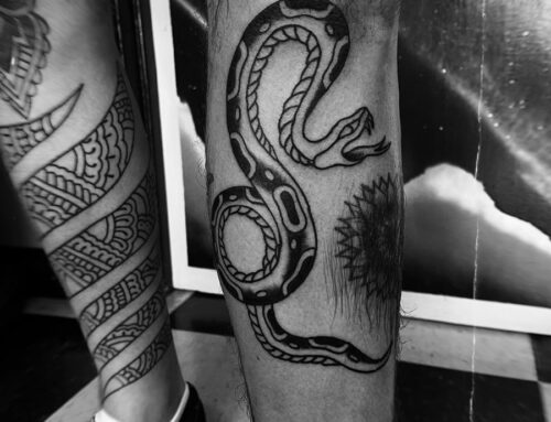 Snake Tattoo on Shin